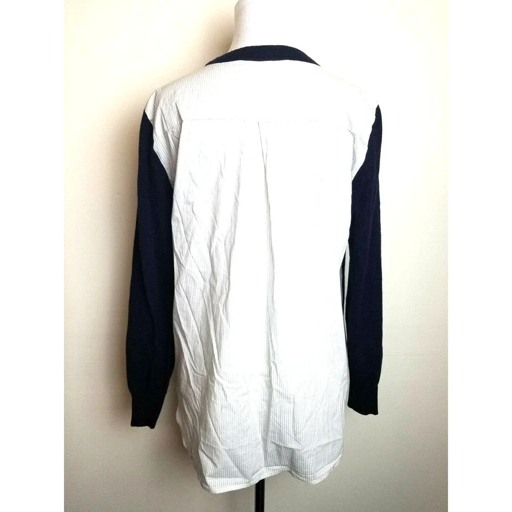J.Crew Sweater M Blue Merino Wool‎ Navy